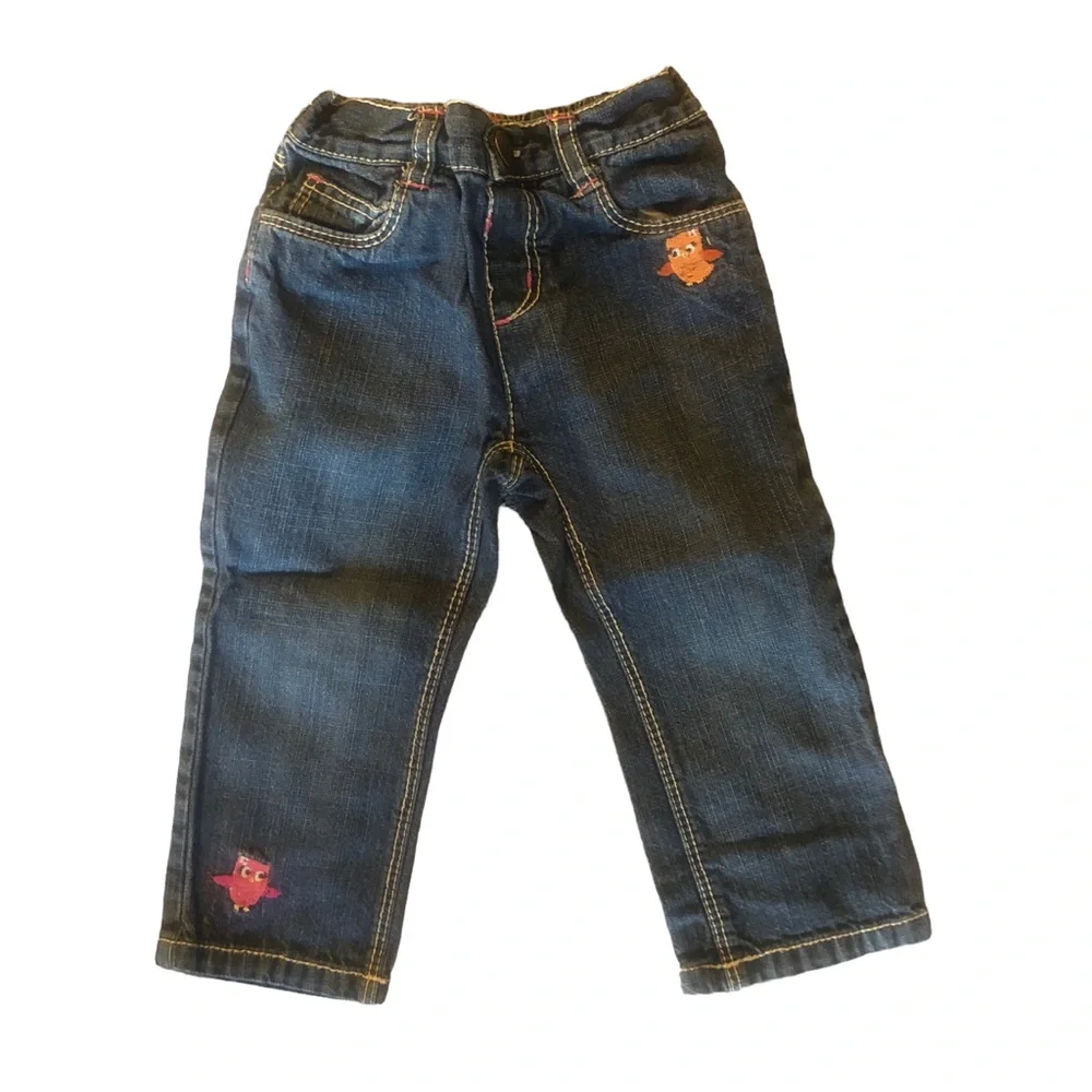 Gymboree Owl Denim Jeans size 18-24 months